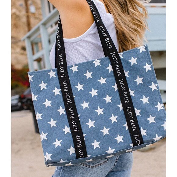 Judy Blue Tote Bag stars - Picture 1 of 12
